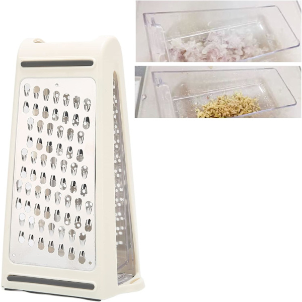 Profesjonell boksrive, rustfritt stål med 2 sider, best for parmesan