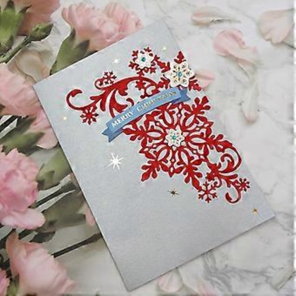 Jouluinen lumihiutale-kukka metallileikkurit stensiili scrapbooking DIY-albumi leima paperikortti reliefikoriste käsityö