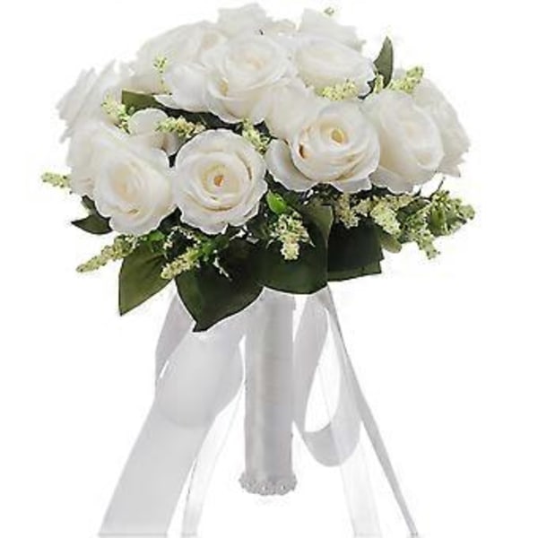 Bröllopsbukett Simulation Ros Blombukett Brud Håller Blomma Bröllopsmaterial