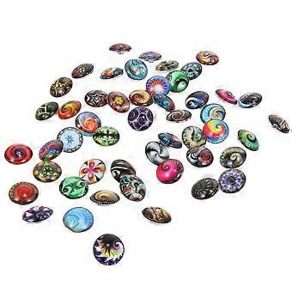 50 kpl 18 mm nappirannekoru riipus lasi koru snap-nappeja (sekalaisia tyylejä)