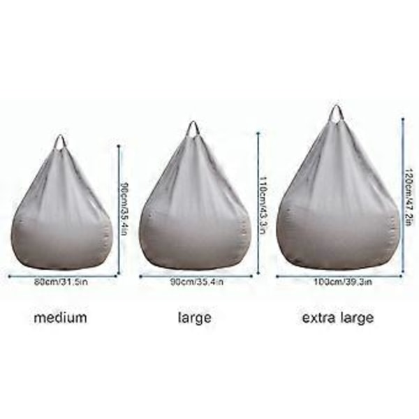 Uusi Täyttämätön Suuri Säkkituoli Sohvan Päällinen Sisätiloihin Aikuisten Lasten Lazy Lounger 50% Tarjous (M Sininen)