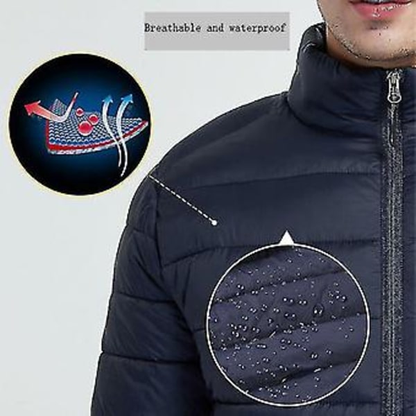 Talvi USB-lämmitteinen takki älykkäällä termostaatilla naisille, lämmitysvälikangas kuumeelle, 4-osainen puuvillainen takki (4XL Punainen)