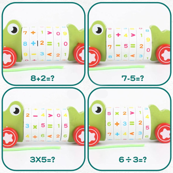 （Anka）-29,5x12x11,5cm Multiplikationsspel Leksak - Trä Matematik Manipulativa M