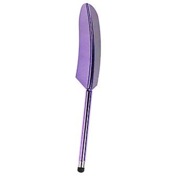 Elektroplettet Fjer Stylus Pen (Lilla)