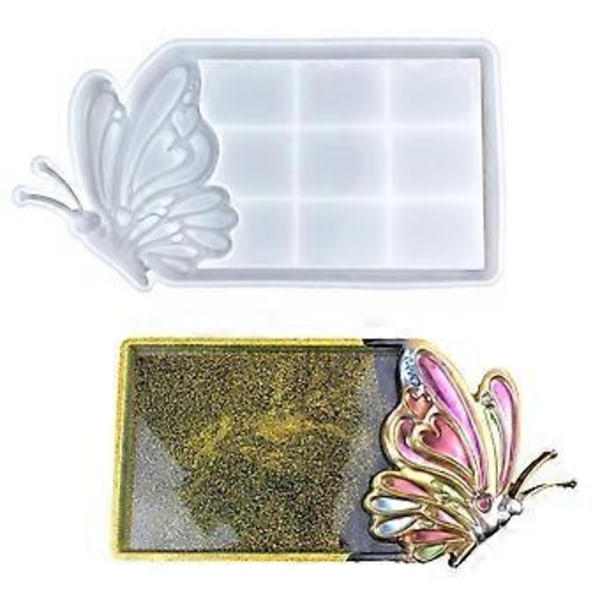 Elegant sommerfugl resin bakkeform til håndværksentusiaster Frugtplade Epoxyform Underkopforme Smykkefremstillingsartikler