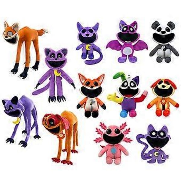 Ny CatNap Plys Poppy Playtime Kapitel 3 Monster Catnap Smiling Critters Plysdyr Fyldt Pude Dukke Legetøj (Monster Dog Day)