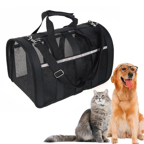 Bärväska för hund och katt Husdjursbärare Reseväska Vikbar B