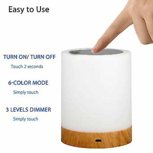 LED Touch Sensor Dimbar Bordslampa Babyrum Sovhjälp Sänglampa( )