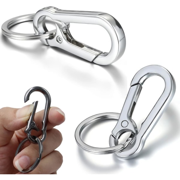 4-pack metall nyckelring Karbinhake - Avtagbar - Anti-Rost - Hangin