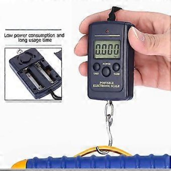 40kg/10g Elektroninen digitaalinen riippuva matkalaukkuvaaka koukulla