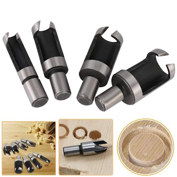 8PCS HSS Träpluggfräs Träskärverktyg Pluggborr Trä