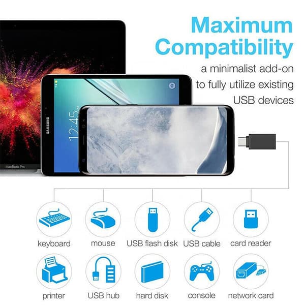 Erittäin nopea USB C - USB 3.0 -sovitin musta
