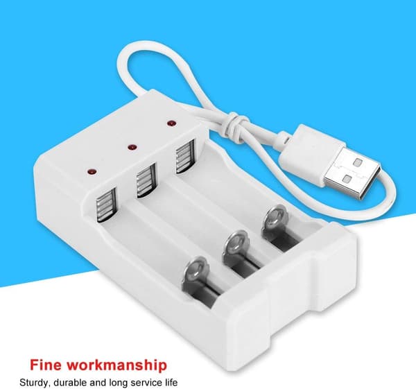 Høy pålitelighet miljøvennlig batterilader USB-lader for AA/AAA modellbatteri