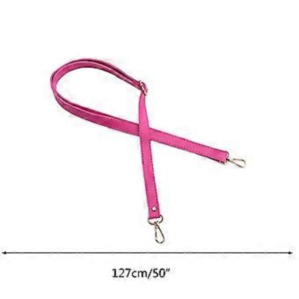 Praktisk 138cm Justerbar PU Läder Väskrem För Crossbody Väskor Dam Axelväska Tillbehör Rosröd Guldspänne (Rosröd Guldspänne)
