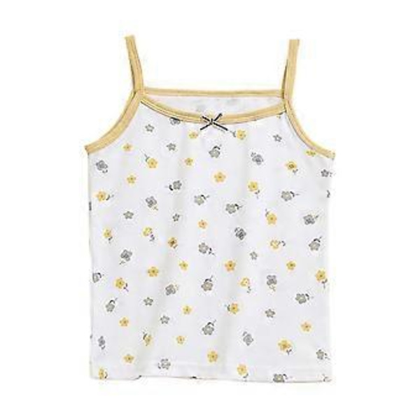 3-8T Flicktoppar för flickor, barn, sommarkläder, sportlinne, tryckt väst, andningsbar bomullsundertröja (110 cm till 120 cm P3)