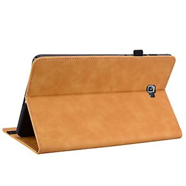 Lynlås Læder Tablet Etui Til Samsung Galaxy Tab A 10.1 2016/T580/T585 (Gul)
