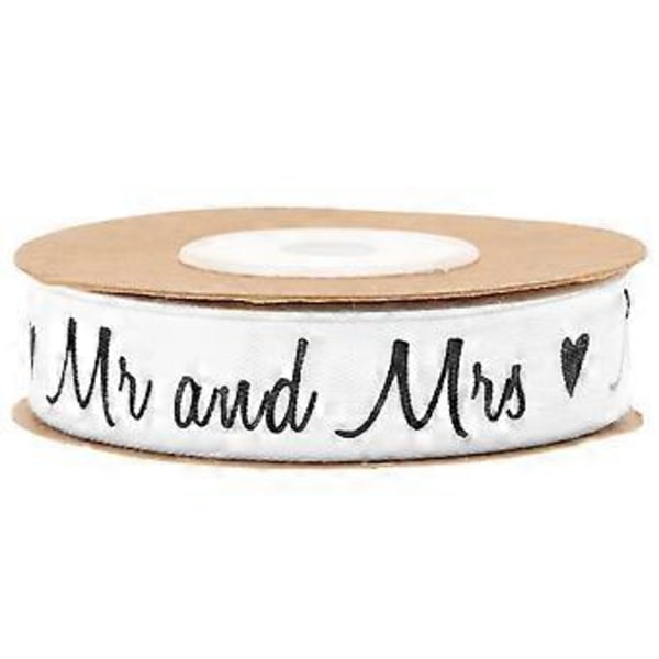 Herkkä nauha lahjapaketointinauha puuvilla DIY nauha luova nauha asettelu hääjuhliin puutarhanhoitoon askarteluun (Mr. ja Ms.)