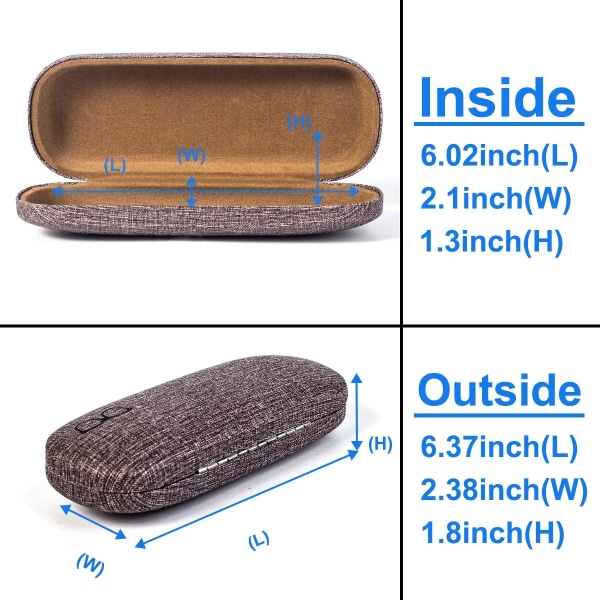 Hård skal fällbara glasögonfodral, unisex bärbar glasögonhållare b
