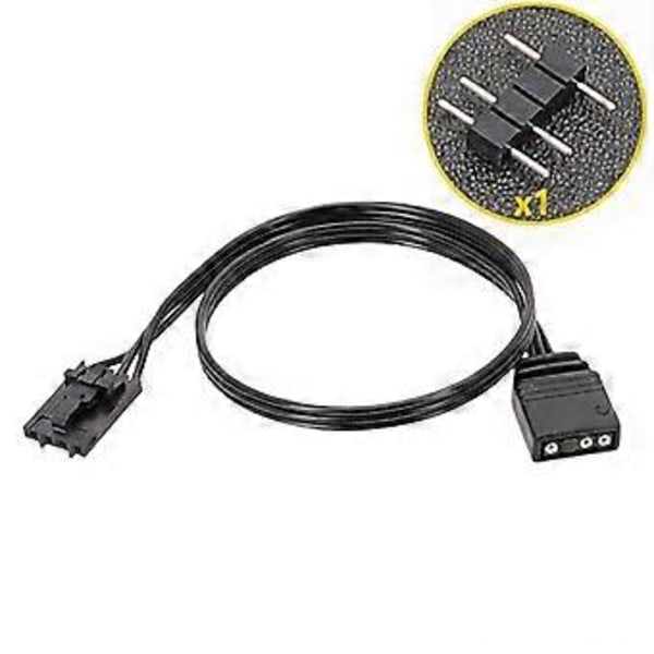 PC-valaistuksen synkronointikaapeli 4-nastainen - 3-nastainen adapteri useille ARGB-hallintamuuntimille tavalliseen 5V3Pin ARGB-tuulettimeen