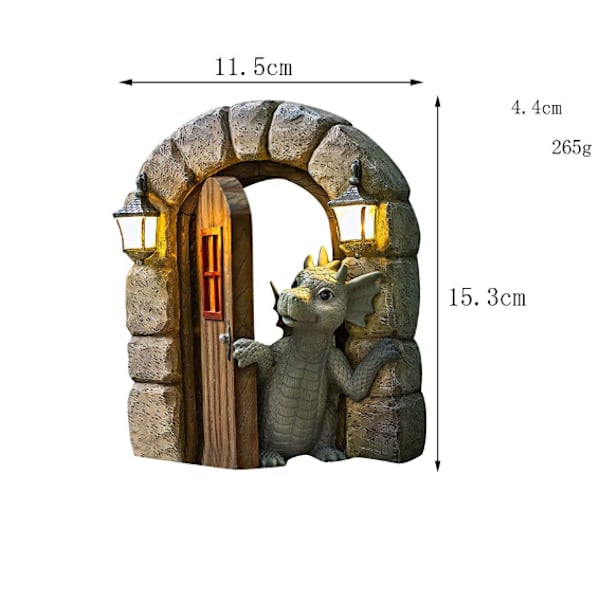 Drakgårdsskulptur i Resin, Hantverksskulptur, Fe-dörr för vägg