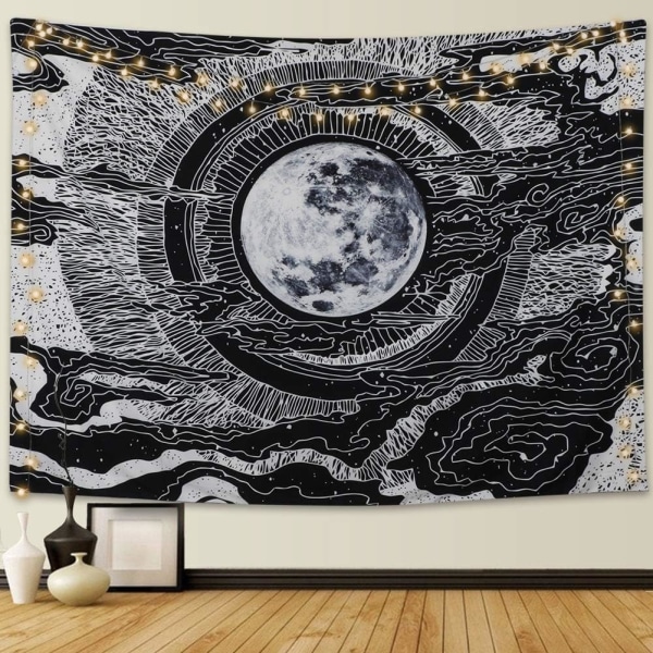 Lune et étoile mandala tapisserie murale tenture murale tarot tap