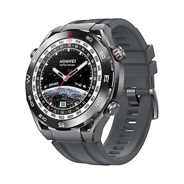 Silikoniranneke Huawei Watch Ultimate -mallille, 3 kpl, pidempi tyyli (Tummanharmaa)