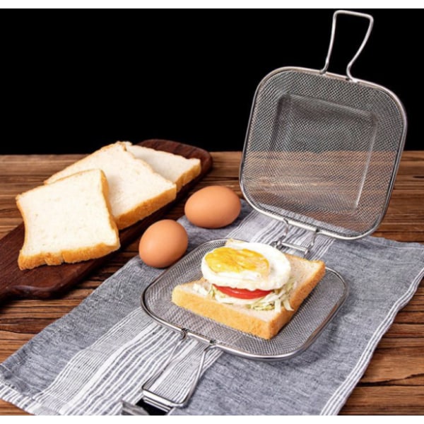 Sandwichklemme 304 rustfrit stål toast brød bagning net bagning b