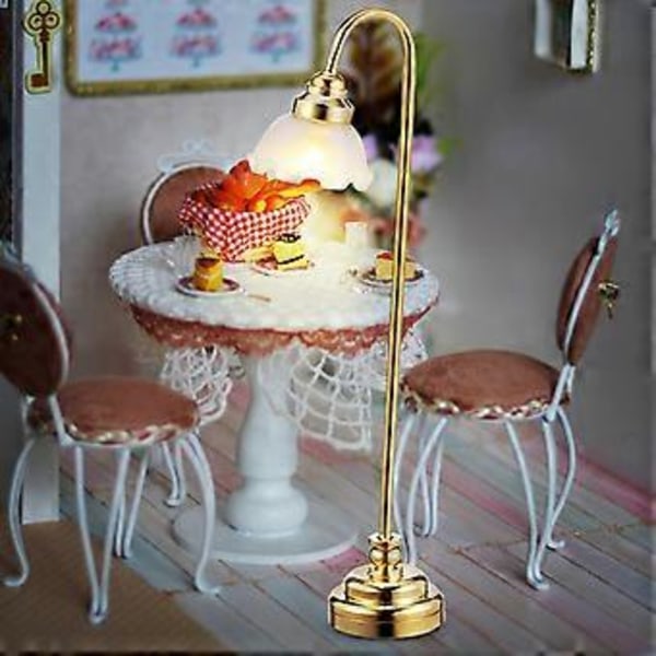 2 stk. Mini Dukkehuslampe Mini Dukkehusbelysning Bordlampe Dekoration Dukkehustilbehør