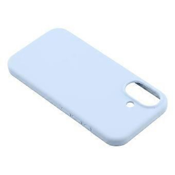 Kompatibelt deksel til iPhone 16, solid silikon, støtsikkert bakdeksel (lyseblå)