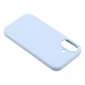 Kompatibelt Skal för iPhone 16, Solid Silikon, Stötsäkert Telefonskal (Ljusblå)