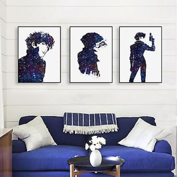 Wekity Bounty Hunter Väggkonst Canvas Print Poster, Enkel Mode Vattenfärgskonst Ritning Dekoration för Hem Vardagsrum Sovrum Kontor och Barnkammare
