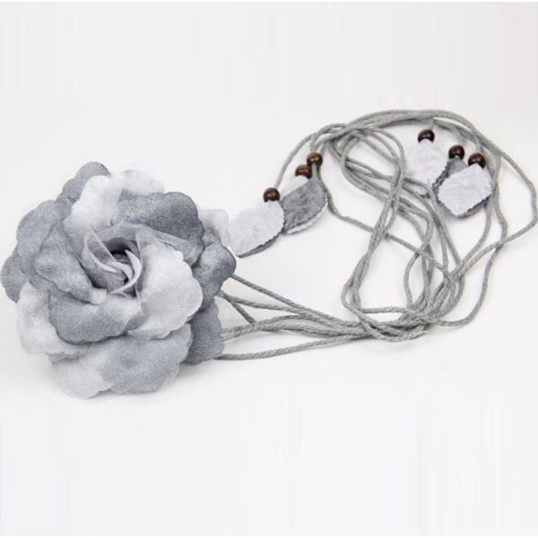 2 stk. grå gardinbindere, blomstergardinbindere, elegante