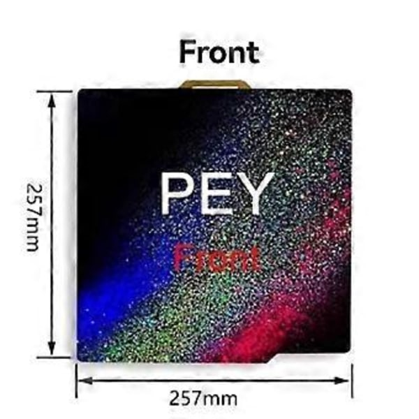 Byggplatta för X1 P1S A1, PEO PEY-ark 257x257mm, Dubbelsidig Fjäderstål för Lab P1