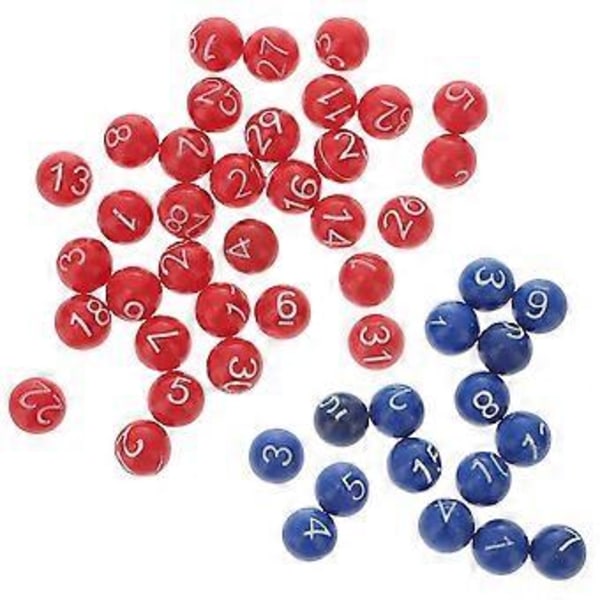 49 stk. plastik lotteri spilkugler sjove bingo spilkugler lotteri spil nummer kugler