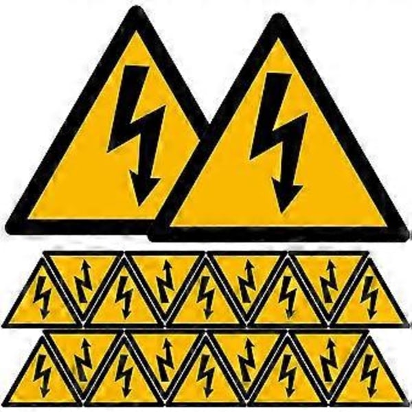 20 ark med selvklebende forsiktighetsklistremerker, advarselsmerker for elektrisk gjerde, advarselsklistremerker