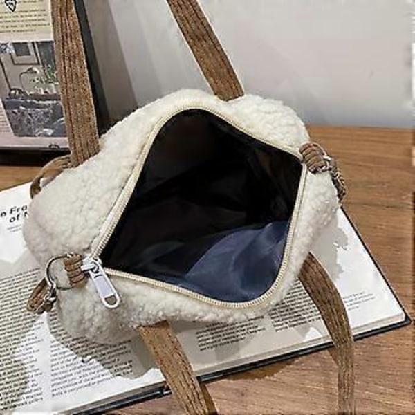 Mjukisbjörnsväska för kvinnor söt axelremsväska mode portabel bucket bag (gul)