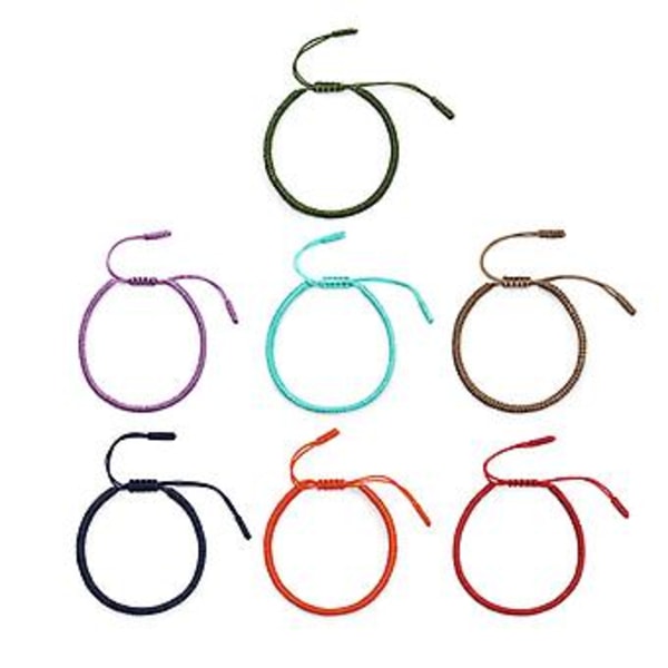 Tibetansk Jämvikts Armband | Man Kvinna | Handgjord Bangel | Traditionell Buddhistisk Knop (blå)