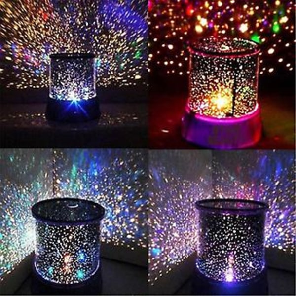 2 stk. Star Master USB Projektionslampe Romantisk Stjernehimmel LED Natlampe