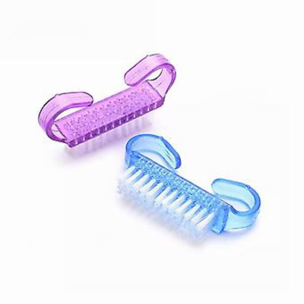 3-pack Nagelrengöringsborste Verktyg Plastfil Manikyr Pedikyr Mjuk Avlägsna Damm Manikyrverktyg Rengöringsborste För Nagelvård