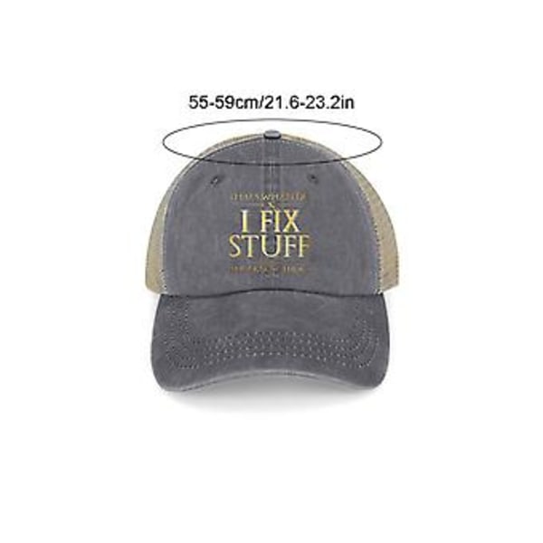 Det er det jeg gjør, jeg fikser ting og jeg kan ting Hatt Kul hatt for menn Morsom, 100% ny (Grå)