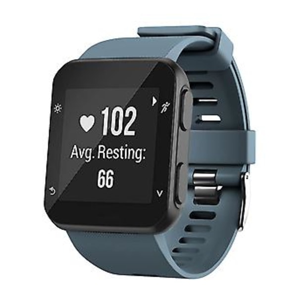 Silikonklokkearmbånd for Garmin Forerunner 35 (Blågrå)