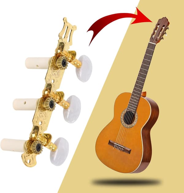 2 stk. Stemmeskruer for Klassiske Gitarer, Gitar Stemmeskruer Tuni