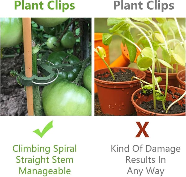 Haveklips til planter, 100 stk. holdbare planteclips, genanvendelige clips