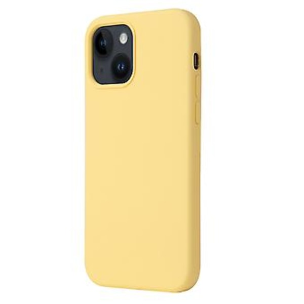 Flytande Silikon Mobilskal för iPhone 15 Plus (Gul)