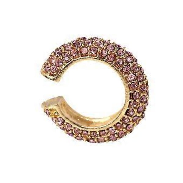 Legering Örhänge med Rhinestone Vacker Dekorativ C-Form Trendiga Örhängen för Kvinna (Rosa)