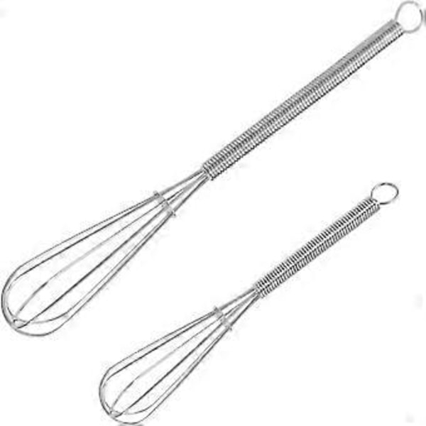 Mini Piskeris Rustfrit Stål, Lille Piskeris 2 Stykker, Piskning, Røring, Blanding af Ingredienser, Blanding af Saucer