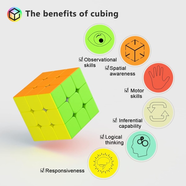 Fuld størrelse 3x3x3 Speed ​​Cube sæt (10 pakke)