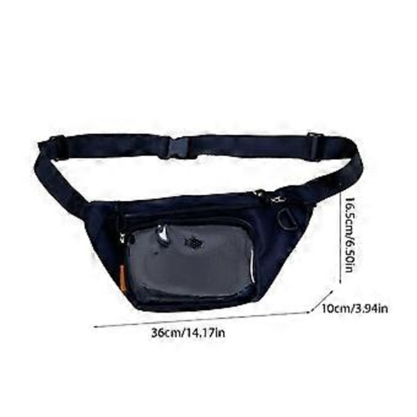 Itabag i japansk stil med transparent nåldisplayficka Crossbody Midjeväska Axelväska för anime-entusiaster Grön (Grön)