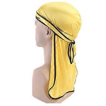 Bandana Rag Hodeplagg Hale Komfortabel Silke Piratlue Hodeplagg for Menn (Gul)