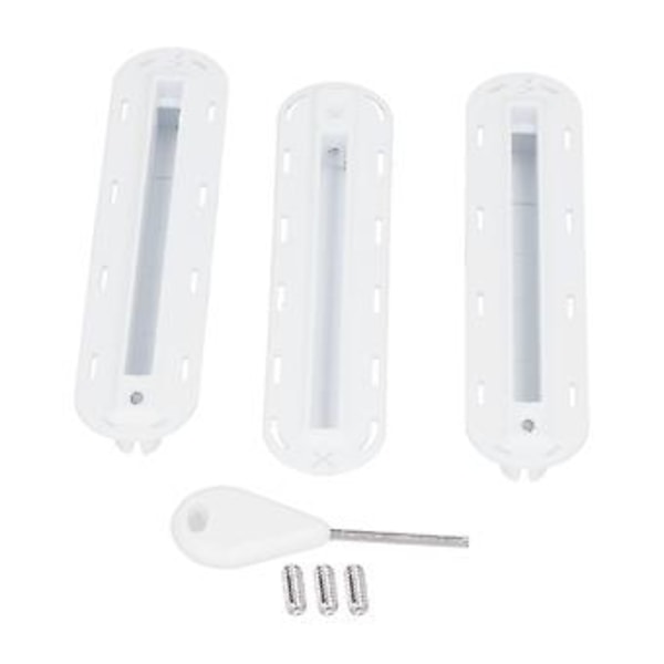 3 st/set Surfbräda Roder Spår Plast Fenbox Plug Fenplugg Bas med Skruvar Vit